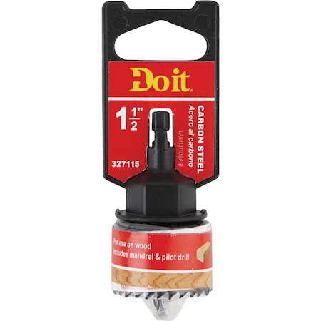 All-Source 1-1/2 In. Carbon Steel Hole Saw with Mandrel 941371DB